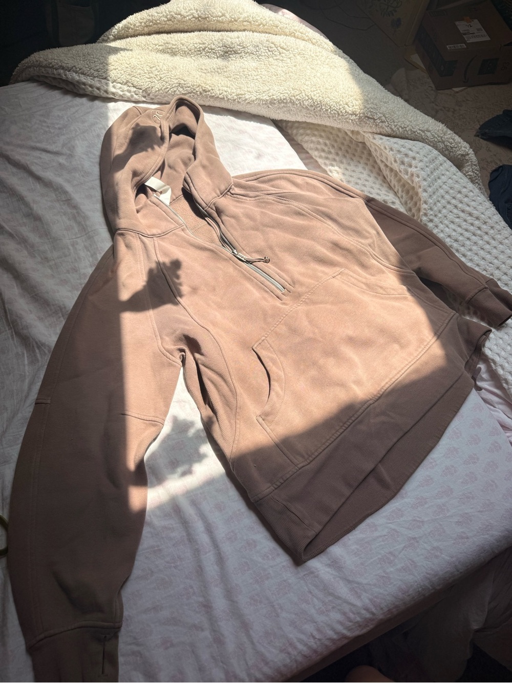 lululemon athletica Half-Zip Cowl Hoodie - Mauve